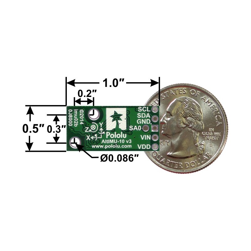 Altimu V Dof Sensor Module Gyroscope Accelerometer Compass