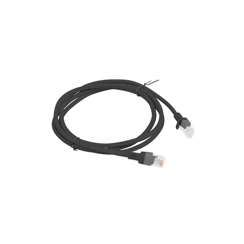 Patchcord przewód sieciowy Ethernet 1 5m kat 5E UTP czarny Lanberg