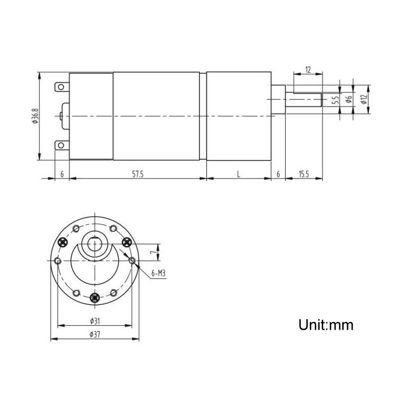 Jgb Dc V Motor With Gear Rpm Kamami On Line Store