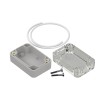 ZP60.40.30JpH TM PC - Hermetic enclosure ZP60.40.30 lightgray, transparent lid with gasket and brass bushing PC