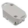 ZP60.40.30UJp TM PC - Plastic enclosure ZP60.40.30 lightgray, transparent lid with gasket and brass bushing PC