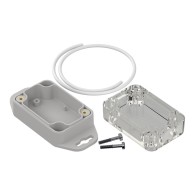 ZP60.40.30UJpH TM PC - Hermetic enclosure ZP60.40.30 lightgray, transparent lid with gasket and brass bushing PC