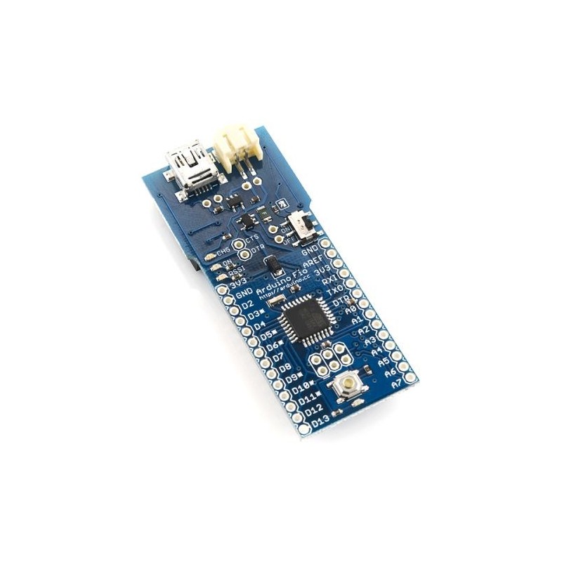 Arduino Fio - płytka z mikrokontrolerem ATmega328V, gniazdem XBee