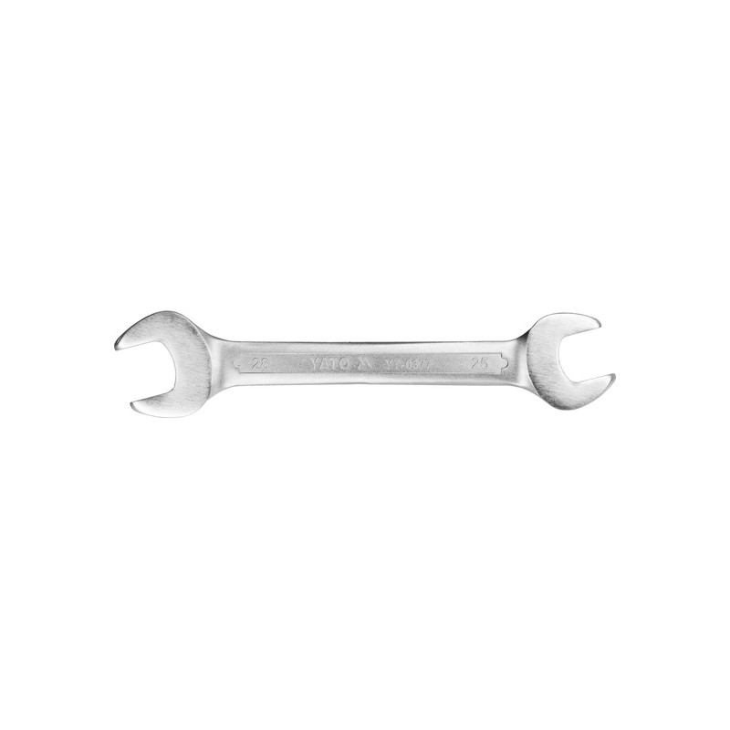 YT-0377 Double open end spanner polished head 25x28 mm