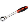 YT-02380 Klucz oczkowy odgięty z grzechotką 18mm