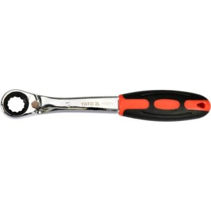 YT-02374 Klucz oczkowy odgięty z grzechotką 12mm
