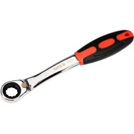 YT-02374 Klucz oczkowy odgięty z grzechotką 12mm