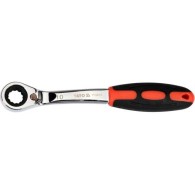 YT-02372 Klucz oczkowy odgięty z grzechotką 10mm