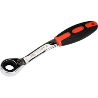 YT-02372 Klucz oczkowy odgięty z grzechotką 10mm