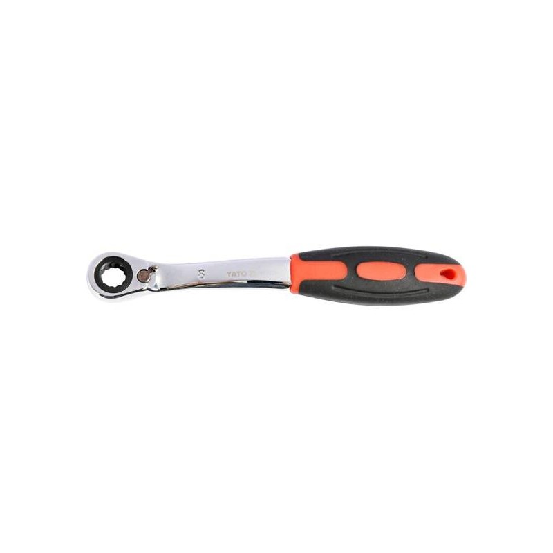 YT-02370 Klucz oczkowy odgięty z grzechotką 8mm