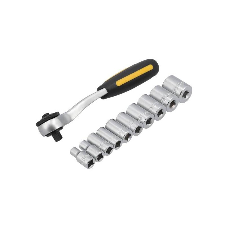 Vorel - 58600 Grzechotka 1/4" z nasadkami CRV-11cz.