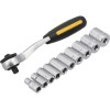 Vorel-58600 10 pcs ratchet handle 1/4 with sockets set