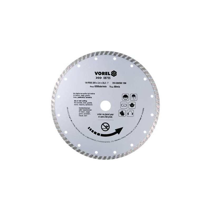 Vorel - 08755 Tarcza diamentowa 230mm /turbo/