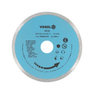 Vorel-08732 Diamond blade continious rim - 125mm