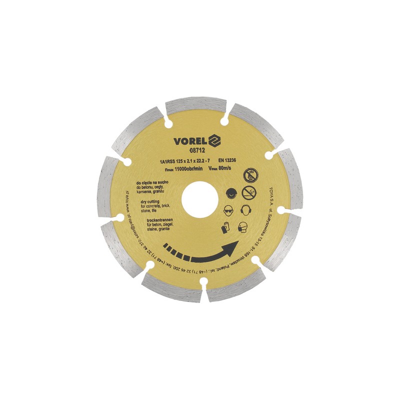 Tarcza diamentowa 125mm segmentowa Vorel - 08712