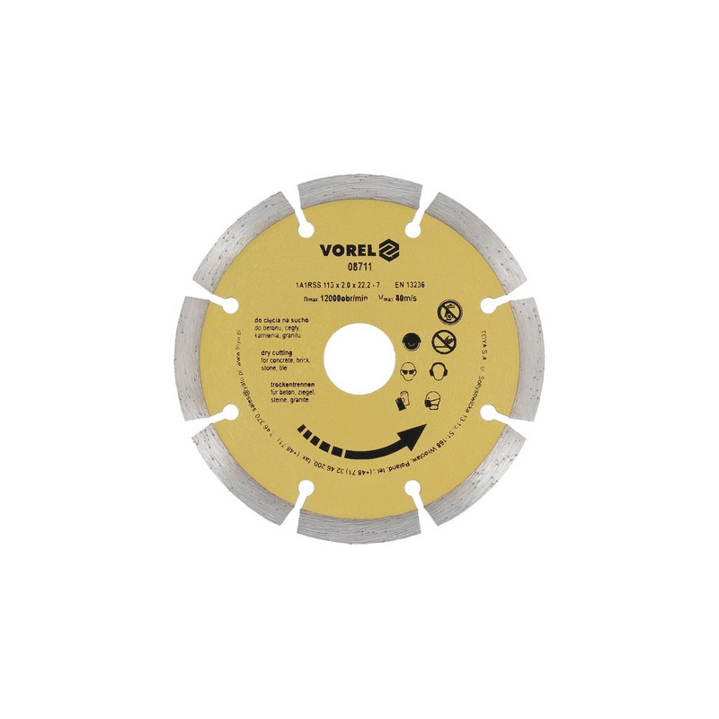 Diamond blade segment - HS 115mm Vorel-08711