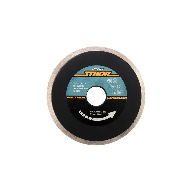 Diamond blade continous rim - 115mm Sthor-08785