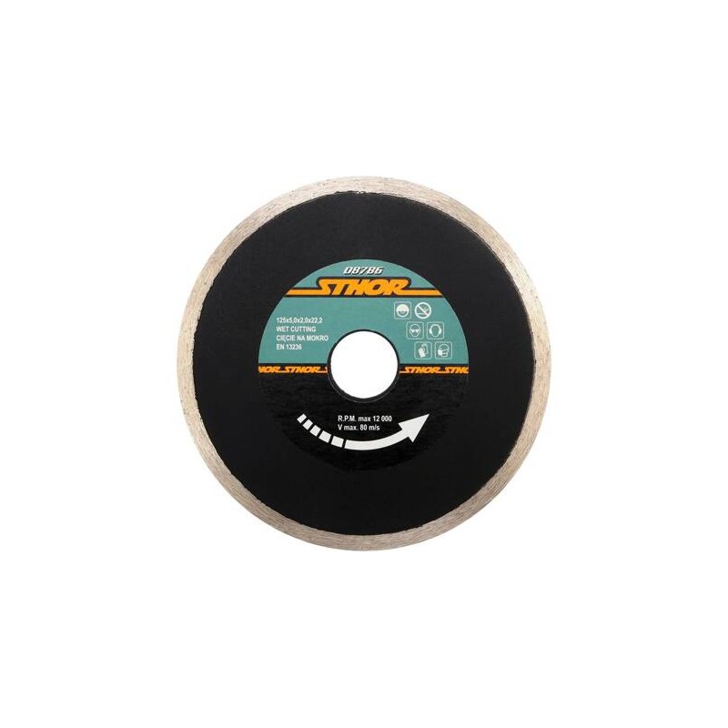 Tarcza diamentowa pełna - EN 125mm Sthor - 08786