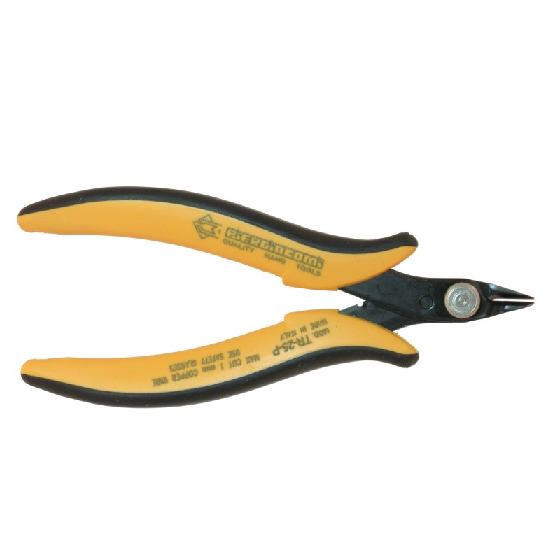 Piergiacomi PG-TR25P Miniature Cutting Pliers, Bent, 132mm, with Small Chamfer