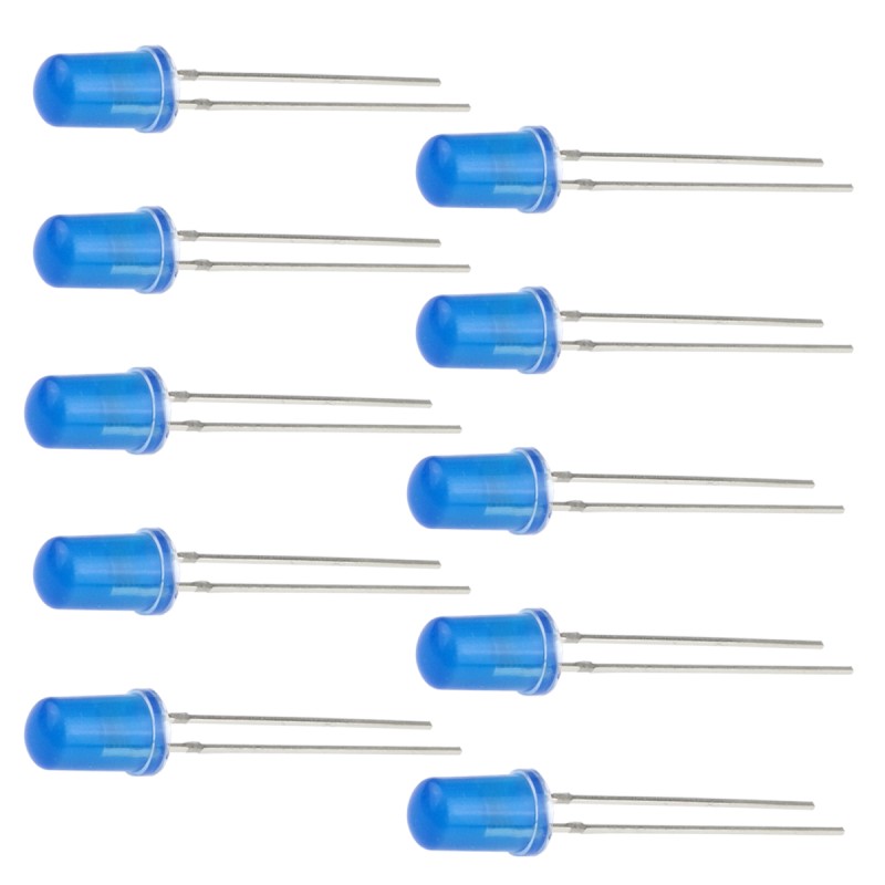 LED 5mm blue - 10 pcs.