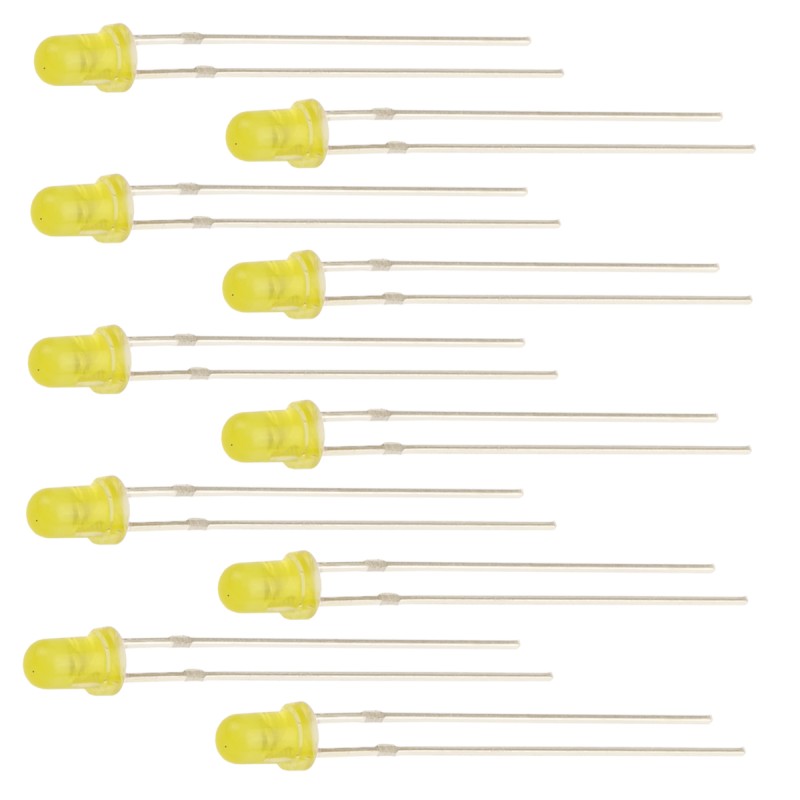 LED 3mm yellow - 10 pcs.