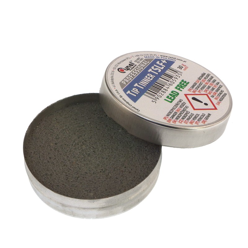 TIP TINNER TSLF+ — незаменимый продукт для тех, кто занимается пайкой, предлагающий быстрое и эффективное решение проблем с окисленными наконечниками Cynel TIP-TINNER-TSLF+