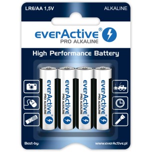 Baterie AA / LR6 everActive Pro Alkaline – 4 sztuki (blister)