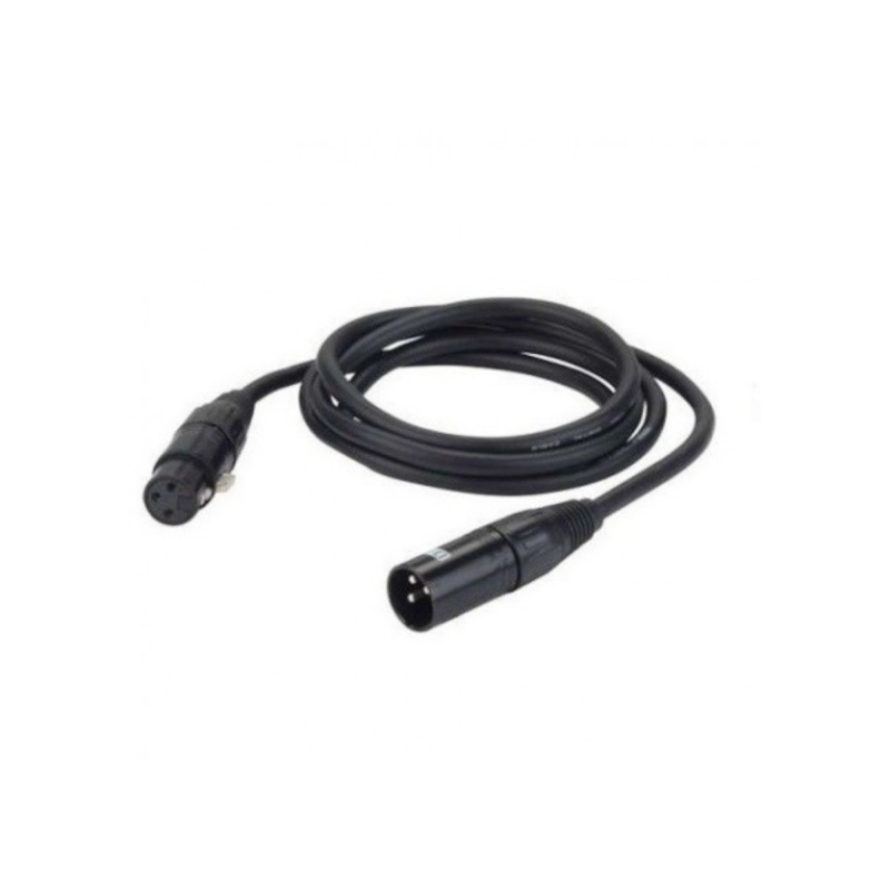 XLR/XLR DMX512 cable, 3 pin, 1 m