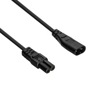 Kabel zasilający Akyga AK-RD-08A przedłużacz ósemka CCA IEC C7 / IEC C8 1.5m