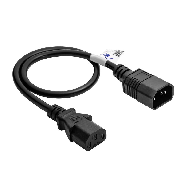 Câble D’alimentation PC 1,5 M – Connecteur IEC C13 / Fiche EU – 3 Pôles, 3x0,75 Mm² Cuivre – Pour Moniteur, Imprimante, Console, Projecteur