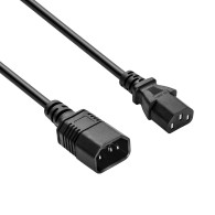 Kabel zasilający Akyga AK-PC-14A przedłużacz CCA IEC C13 / C14 0.5m