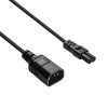 Kabel zasilający Akyga AK-PC-15A przedłużacz CCA IEC C7 / C14 1.5m