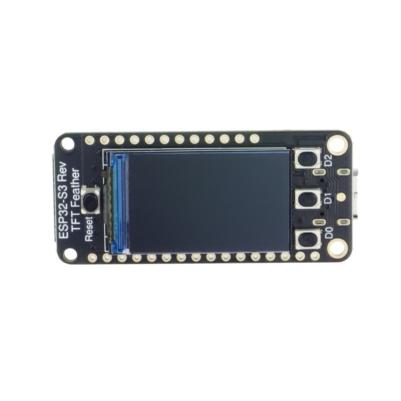 ESP32-S3 Reverse TFT Feather - moduł WiFi i BLE z układem ESP32-S3 i wyświetlaczem LCD