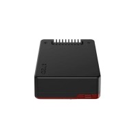 Argon NEO - black/red aluminum alloy case for Raspberry Pi 5 with built-in cooling fan, removable top cover