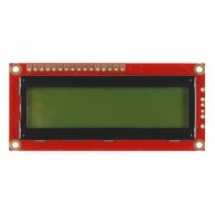 Wyświetlacz LCD 2x16 znaków - zielone podświetlenie - widok od przodu