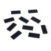 Contact strip 2.54mm, straight 1x8, black - 10 pcs.