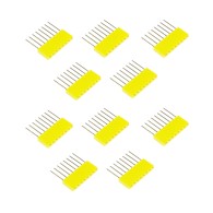 Contact strip 2.54mm straight extended 1x8, yellow - 10 pcs.