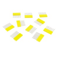 Contact strip 2.54mm straight extended 1x8, yellow - 10 pcs.