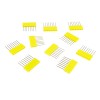 Contact strip 2.54mm straight extended 1x8, yellow - 10 pcs.