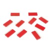 Contact strip 2.54mm straight 1x8, red - 10 pcs.