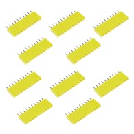 Contact strip 2.54mm, straight 1x10, yellow - 10 pcs.