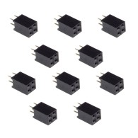 Listwa stykowa 2.54mm prosta 2x2, czarna - 10szt.