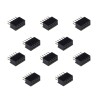 Contact strip 1.27mm straight 2x5, black - 10 pcs.