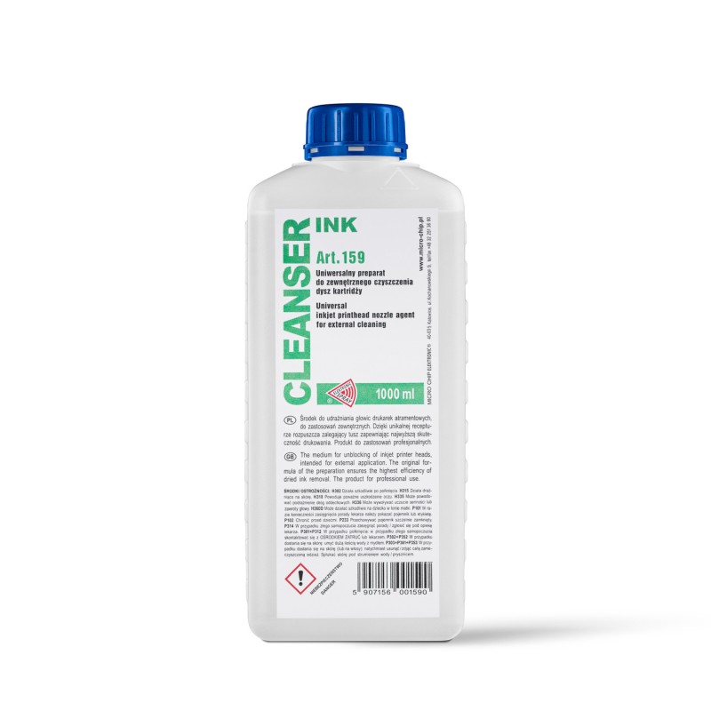 Cleanser INK 1000ml - liquid for cleaning, unclogging heads and cartridges in inkjet printers