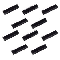 Contact strip 2.54mm straight 2x14, black - 10 pcs.