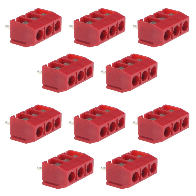 301-5.0-03P-12-00A(H)-RD - 3pin 5.0mm mounting strip - 10 pcs.