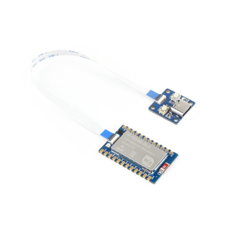 RP2040-BLE - BLE development board with RP2040 microcontroller + USB Type-C adapter