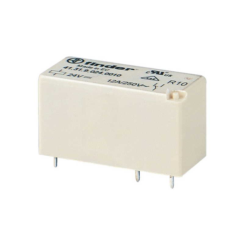 Electromagnetic relay SPDT, 24V DC, 12A / 250V AC, Finder 41.31.9.024.0010