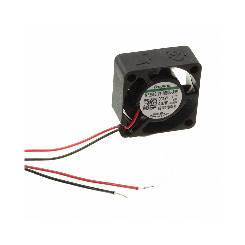DC axial fan 0,6W 25x25x10 mm