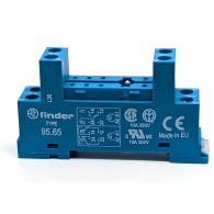 DIN rail socket 10A/250VAC PIN: 8, Finder 95.65SMA